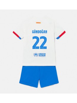 Barcelona Ilkay Gundogan #22 Dječji Gostujuci Dres kompleti 2023-24 Kratak Rukavima (+ kratke hlače)